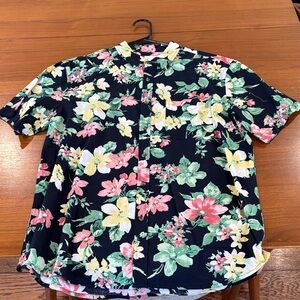 Old Navy Floral Multicolor Button Down Shirt